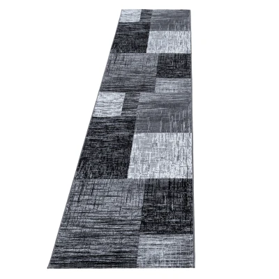 Afbeelding van Moderne loper Plus Zwart 8001 80x300cm Adana Carpets