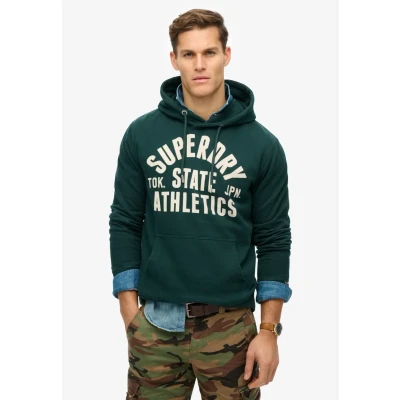 Afbeelding van Superdry Athletic Essentials Hoodie, Heren, Maat: Large, Dark pine green