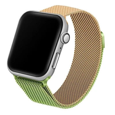 Afbeelding van Beline pasek smartwatchbandje voor Apple Watch 38/40/41mm groen/goud