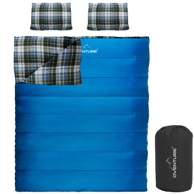 Afbeelding van Oventure Double Comfort slaapzak dekenmodel twee persoons, 190 x 160 cm, incl. compressietas