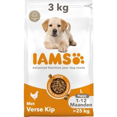 Afbeelding van 3x Iams Dog Puppy Junior Large Kip 3 kg