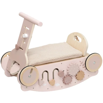 Afbeelding van Label Roze Houten 3 in 1 Looptrainer / Loopauto LLWT 10343
