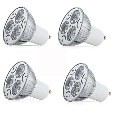 Afbeelding van 4 stuks GU10 3W LED lamp 3x 1W AC 85 265V warm wit 3000K 240LM