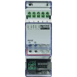 Afbeelding van Legrand mh modulaire actor met 2 uitgangen din modules btf411u2