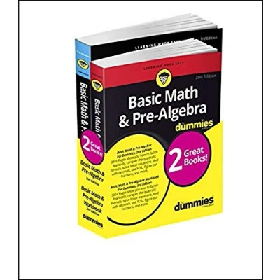 Afbeelding van Basic Math &amp; Pre Algebra For Dummies Book + Workbook Bundle