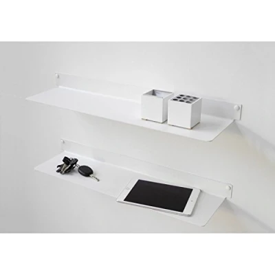 Afbeelding van Teebooks Set met 2 Teeline wandplanken, staal, wit, 60 x 15 5 cm