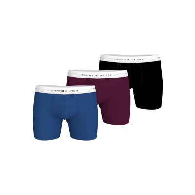 Afbeelding van Tommy Hilfiger Heren 3P Boxer Brief UM0UM03433, Brief, Groen, M, Groen (Helder Blauw/Grape Valley/Zwart), M