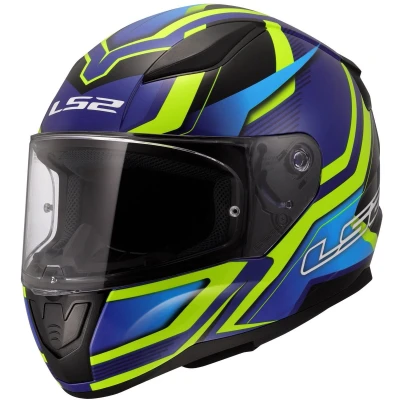 Afbeelding van LS2 FF353 Rapid II Flitz Helm, blauw geel, afmeting S voor man