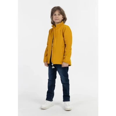 Afbeelding van Softshell jas gerecycled materiaal DREIMASTER 140 / Mosterd 94% Polyester (Gerecycled) 6% Elastaan