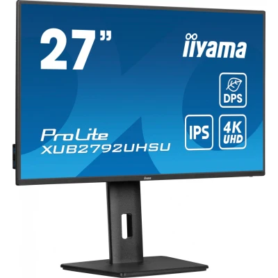Afbeelding van iiyama ProLite XUB2792UHSU B6 27 inch 4K IPS USB Hub (3x) in hoogte verstelbaar