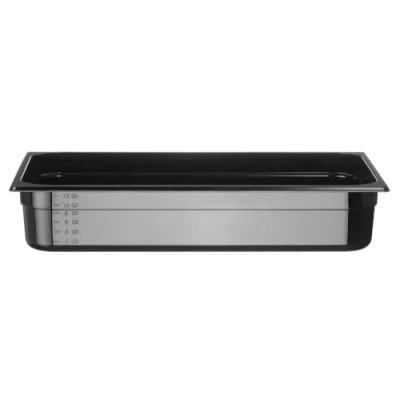 Afbeelding van Hendi Gastronormbak 1/1 100 Mm Hoog Polycarbonaat Zwart 862223