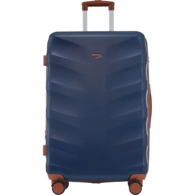 Afbeelding van Merax Harde Koffer 24&quot; Trolleykoffer Reiskoffer Handbagage 4 Wielen ABS Materiaal TSA slot 41x27x59 cm Blauw en Bruin
