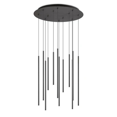 Afbeelding van Ideallux Ideal Lux Filo LED hanglamp 12 lamps zwart