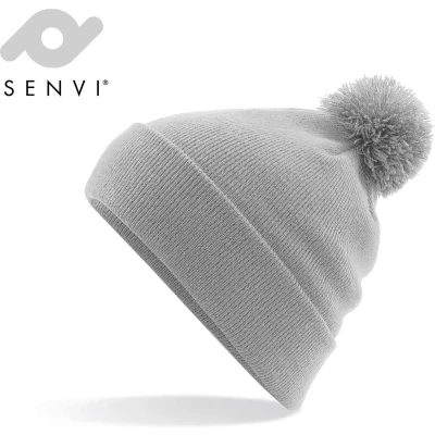 Afbeelding van Senvi Original Pom Beanie Grijs (One size fits all)