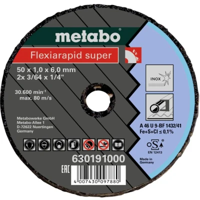 Afbeelding van Metabo Accessoires Doorslijpschijf FLEXIARAPID SUPER 76X2X6 mm INOX 25 stuks 630194000