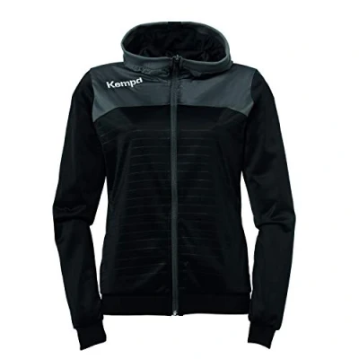 Afbeelding van Kempa Emotion 2.0 Jas met Capuchon Dames Dove Blauw Limoen Geel Maat XS