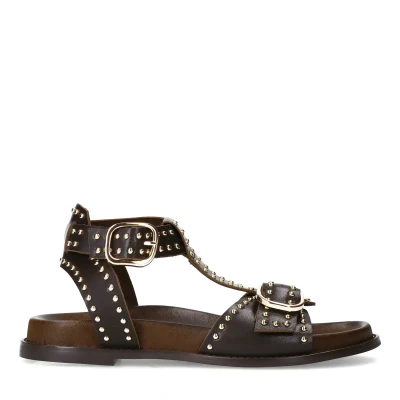 Afbeelding van Sacha Bruine Plateau Sandalen (Maat 37, Leer)
