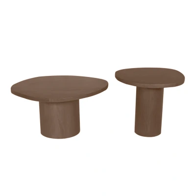 Afbeelding van Starfurn Salontafel Mirre set van 2 walnoot Hout