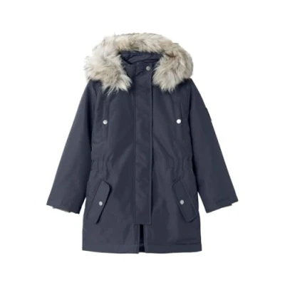 Afbeelding van NAME IT Meisjes Nkfmilla Parka Jas Lange Noos Gewatteerde, Donkere Saffier, 128