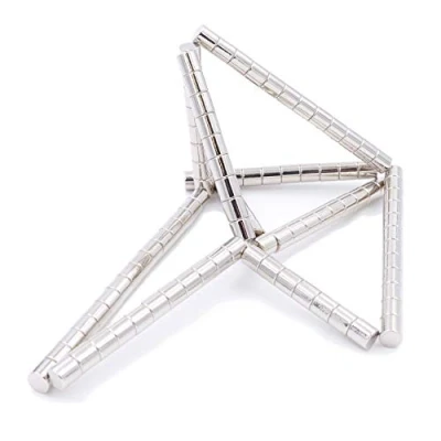 Afbeelding van Brudazon 100 mini schijfmagneten 5 x mm N52 sterkste stand neodymium magneten ultrasterk powermagneet voor modelbouw, foto, whiteboard, prikbord, koelkast, knutselen magneetschijf extra
