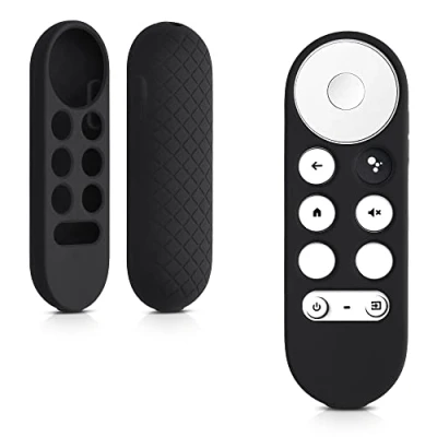 Afbeelding van kwmobile hoes geschikt voor Google Chromecast 2020 4K / 2022 HD Siliconen anti slip afstandsbediening in zwart
