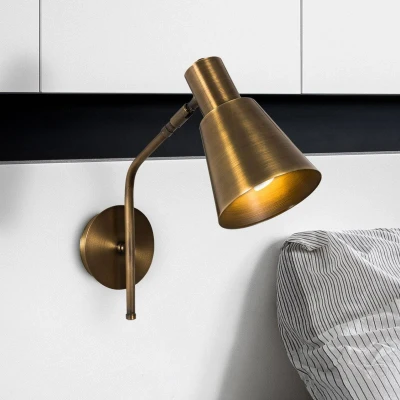 Afbeelding van Opviq Wandlamp Sivani MR 663, goud antiek, metaal, Ø 15 cm
