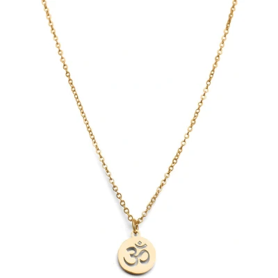 Afbeelding van Zentana Ohm Ketting RVS Mantra Munt Goudkleurig