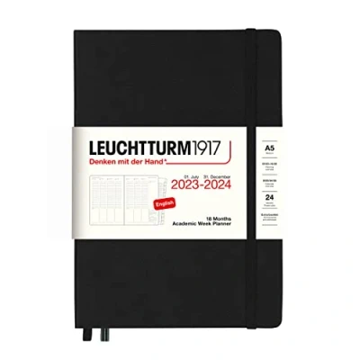 Afbeelding van LEUCHTTURM1917 367557 Academische weekplanner Medium (A5) 2024, 18 maanden, zwart, Engels