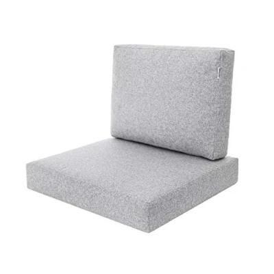 Afbeelding van PillowPrim Kussenset voor rotan/rieten stoel, rugleuning zitkussen, outdoor tuinstoel, rotanstoel, 60 x 55 40 cm asgrijs