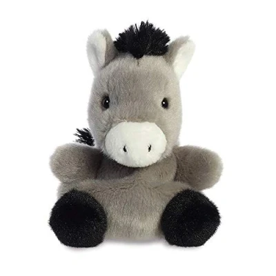 Afbeelding van Aurora, 33529, Palm Pals Eli Donkey, 5In, Zacht speelgoed, Grijs