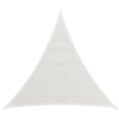Afbeelding van Windhager luifel CAPRI wit driehoekig HDPE doek 4 x m, 225 g/m² zonwering voor terras, balkon of zwembad incl. bevestigingstouw scheurvast, afwasbaar