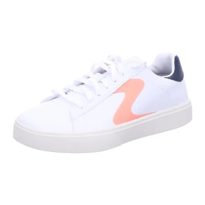 Afbeelding van Skechers Dames Eden LX TOP Grade, Witte Duraleather/Navy/Roze Trim, 4 UK, Duraleather Navy Roze 37 EU