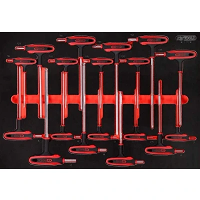 Afbeelding van KS Tools 811.1018 Haakse schroevendraaierset 2 mm, 2.5 3 4 5 6 7 8 10 mm T 8, 10, 15, 20, 25, 27, 30, 40, 50