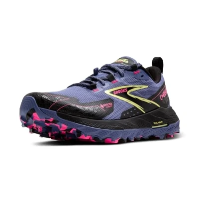 Afbeelding van Brooks Cascadia 18 GTX Trail hardloopschoenen, Dames, Maat: 40, Grey blue black pink Textiel