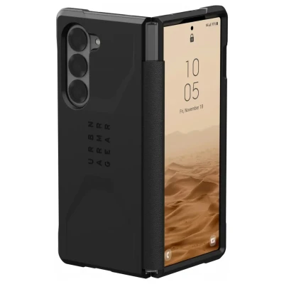 Afbeelding van Samsung Galaxy Z Fold 6 Hoesje Kunststof UAG Hardcase/Backcover Zwart Telefoonhoesje Shockproof/Valbescherming