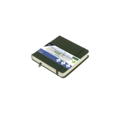Afbeelding van Schetsboek Kangaro 12x12cm forest green PU HC 80 vel 140gr roomwit met
