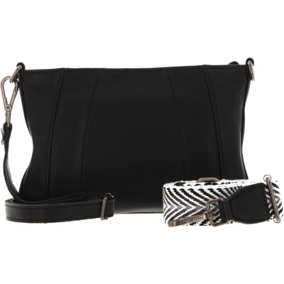 Afbeelding van FREDsBRUDER Leren Schoudertas Brevion Crossbody Black Zwart