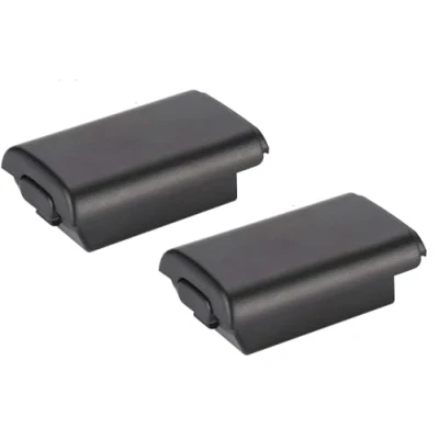 Afbeelding van 2 stuks batterijvak, batterijbehuizing, deksel, case, afdekking voor gamepad Xbox 360 controller, draadloze perfecte pasvorm, stabiel, duurzaam, zwart