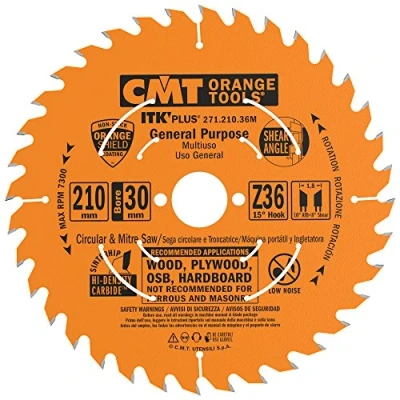 Afbeelding van CMT 271.210.36M Ultra ITK Plus Cirkelzaagblad 210 x 30 36T Hout/Multiplex