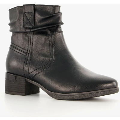 Afbeelding van Softline dames enkellaarsjes met hak zwart Maat 40