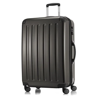 Afbeelding van HAUPTSTADTKOFFER Alex Grote koffer met harde schaal, TSA, 4 dubbele wielen, trolley, rolkoffer, reiskoffer, volumevergroting, 75 cm, 119 liter, grafiet, grafietgrijs, 75,