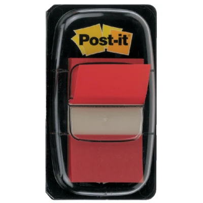 Afbeelding van Indextabs 3M Post it 680 25.4x43.2mm rood
