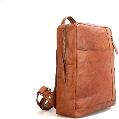Afbeelding van Spikes &amp; Sparrow Leren Laptop Rugzak 13 inch Bronco 69530 Brandy