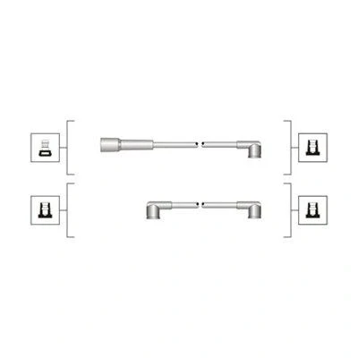 Afbeelding van MAGNETI MARELLI 941319170040 Bougiekabelset