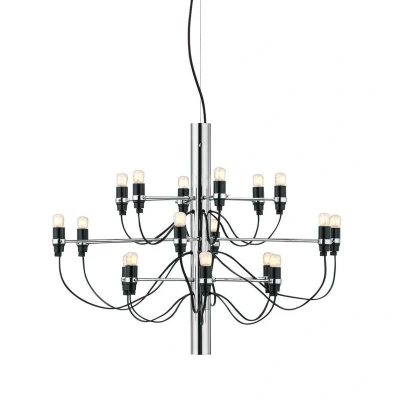 Afbeelding van Flos 209718 by Gino Sarfatti kroonluchteropaal chroom
