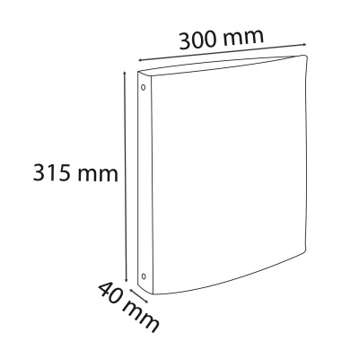 Afbeelding van Exacompta Ref. 51566E 4 rings ordner in D 25 mm gewatteerd en zwarte beschermkap Aquarel buitenmaat 315x270 A4 opbergformaat roze kleur