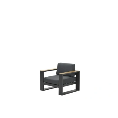 Afbeelding van Woonboulevard Poortvliet Fauteuil Cube Zwart 95,50cm x 65,00cm 85,00cm
