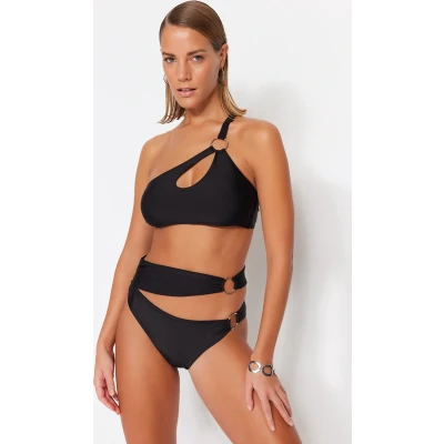 Afbeelding van Trendyol Zwart Bikinibroekje Met Hoge Taille En Normale Pijpen Tbess23Ba00202