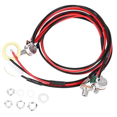 Afbeelding van Tonabnehmer, Piezo Wandler, 6,35 mm, Doppel Tonabnehmer mit Lautstärkeregler, Akustikgitarreninstrumente für Gitarre, Ukulele, Mandoline, Banjo,