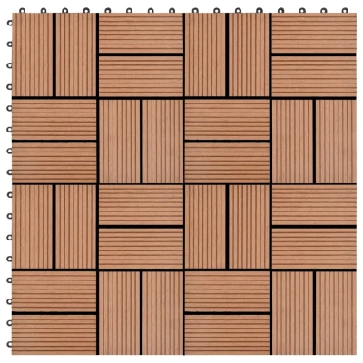 Afbeelding van 22 st Terrastegels 30x30 cm 2 m² HKC bruin